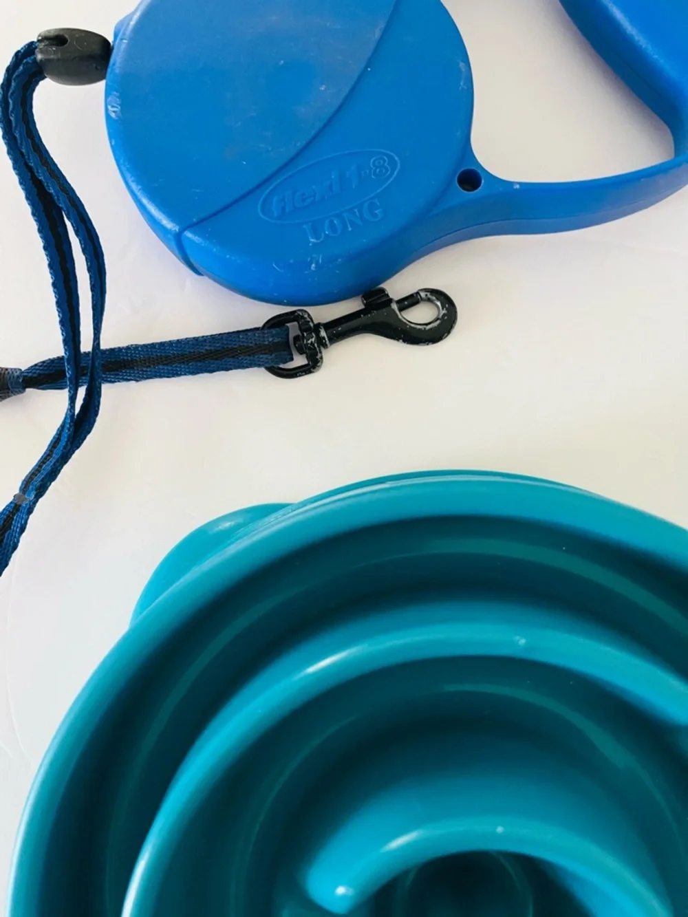 Dog Supply Lot Slow Feeder Bowl Flexi Retractable Leash Toys & Ball